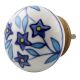 Blue Star Ceramic Floral Drawer Knob